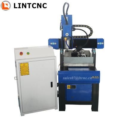 High Precision Small 4th Axis 6060 4040 Mini Wood CNC Router 1.5kw 2.2kw Spindle for Metal, Aluminum