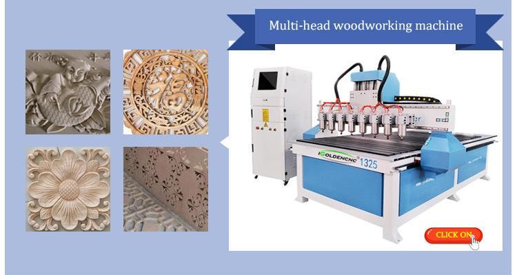 Jinan High Efficiency Independent Double-Head Wood Engraving CNC Router 1325 Woodworking Carving Machine for Furniture Industry