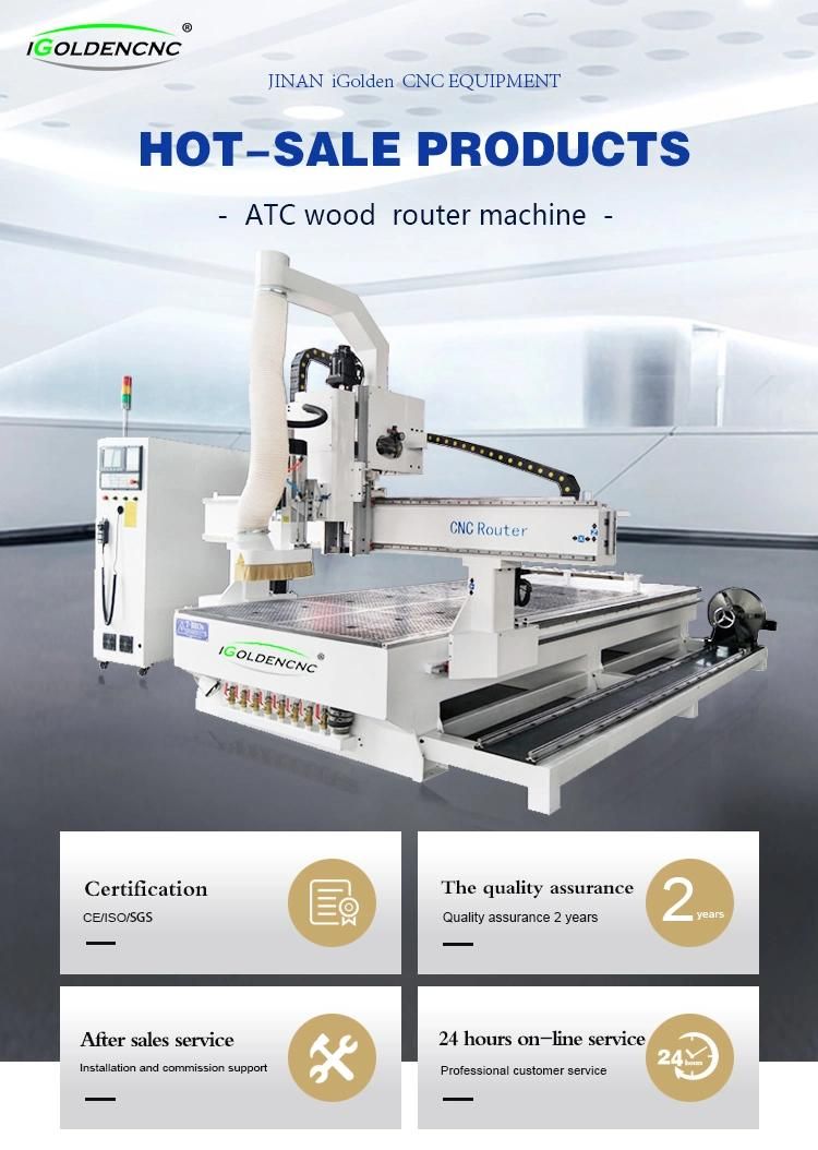 4′x8′ CNC Router with Dust Vacuum for Cutting Insulation Foam Fiberglass Aluminium Sheet Atc 1325 CNC Router Woodworking Machine